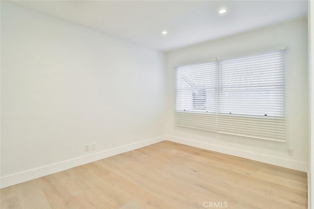 empty room featuring light wood-type flooring