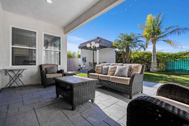 view of patio / terrace with an outdoor hangout area