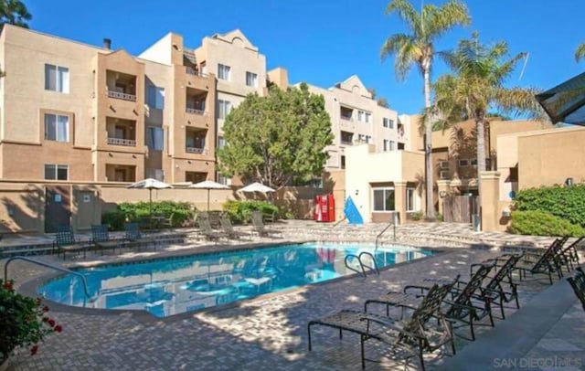 view of pool with a patio