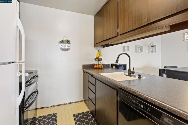 kitchen featuring sink and black appliances