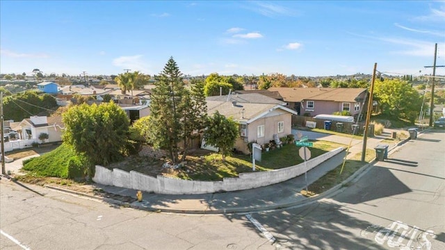 drone / aerial view featuring a residential view