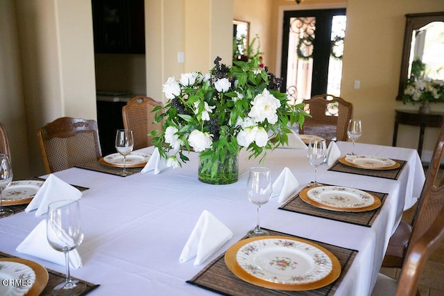 view of dining room