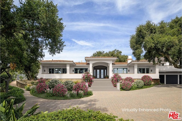 view of front of property with french doors