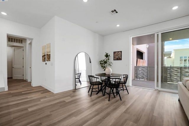 dining room featuring hardwood / wood-style flooring