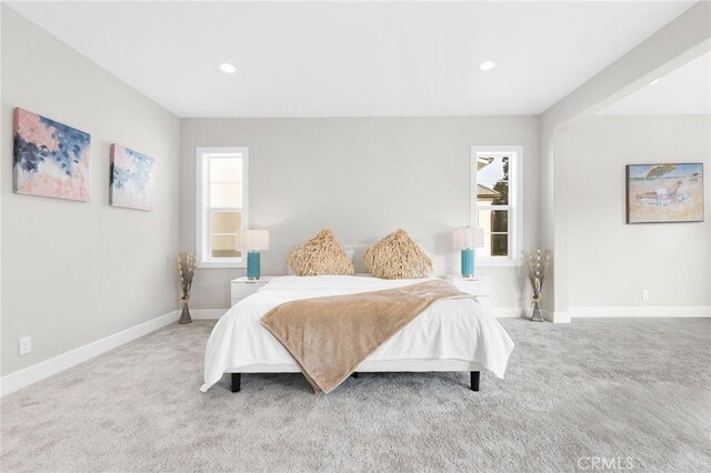 view of carpeted bedroom