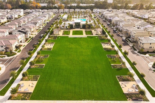 aerial view with a residential view