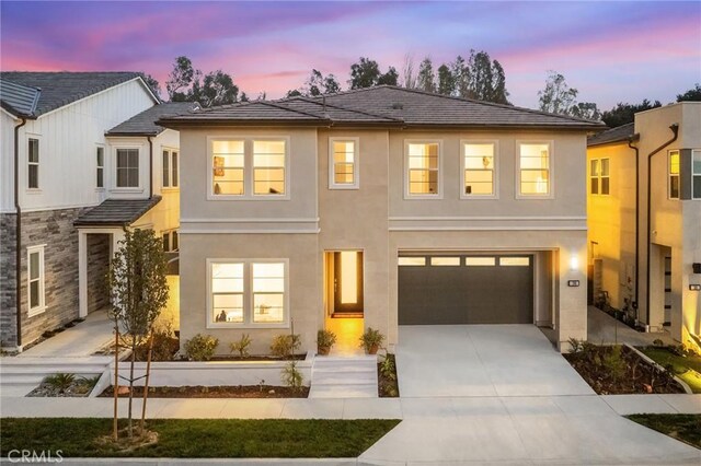 view of front of house featuring a garage