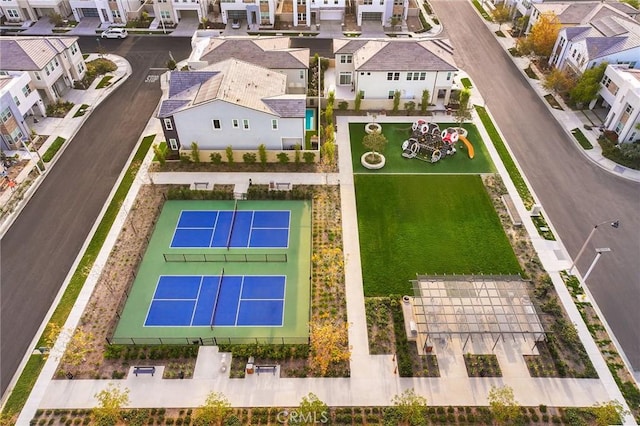 bird's eye view featuring a residential view