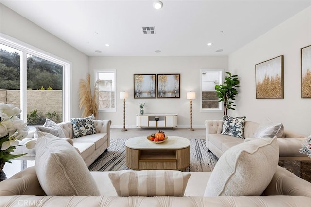 view of carpeted living room