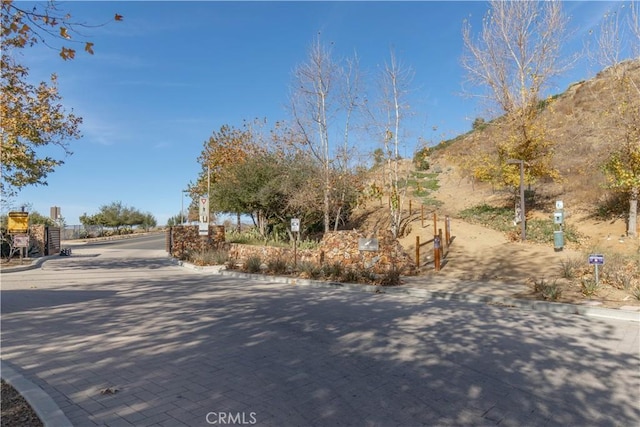 view of street featuring a mountain view