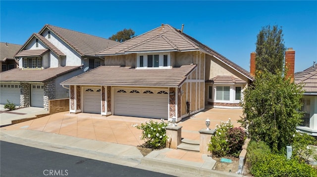 view of front facade featuring a garage