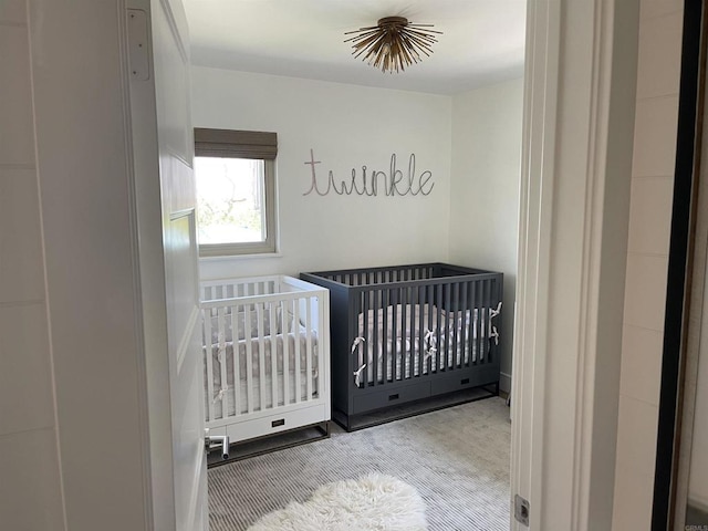 bedroom with a crib