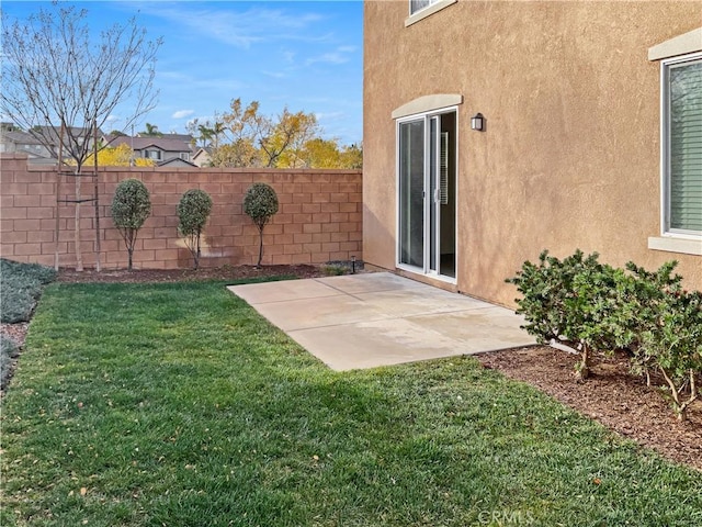 view of yard featuring a patio