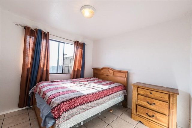 view of tiled bedroom