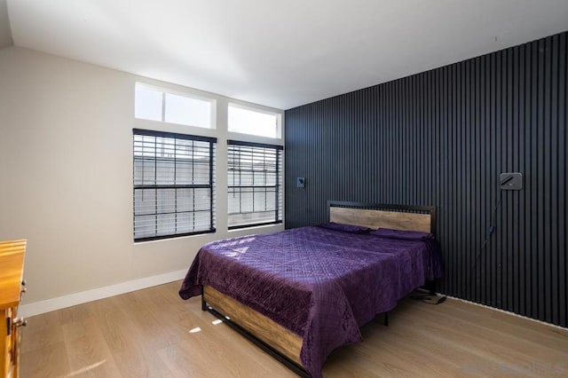 bedroom featuring light hardwood / wood-style floors