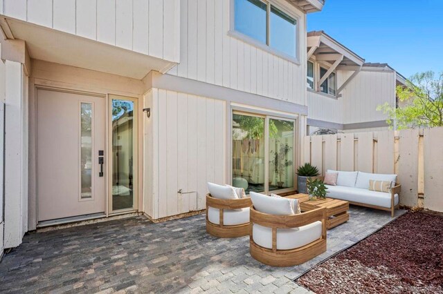 view of patio with outdoor lounge area