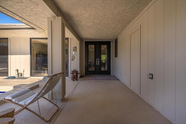 property entrance with french doors