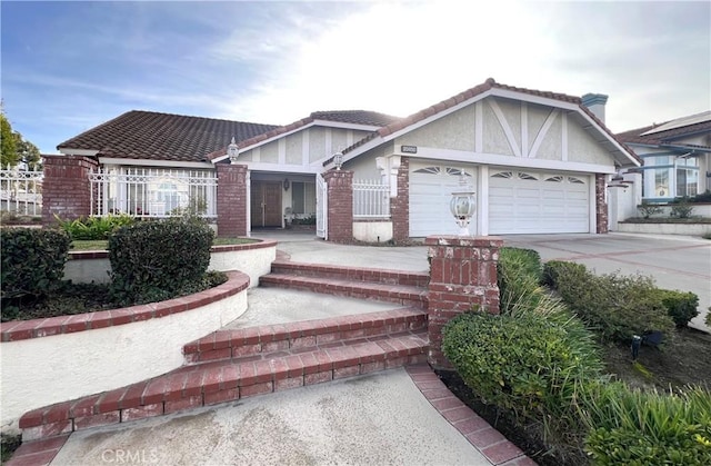 view of front facade featuring a garage