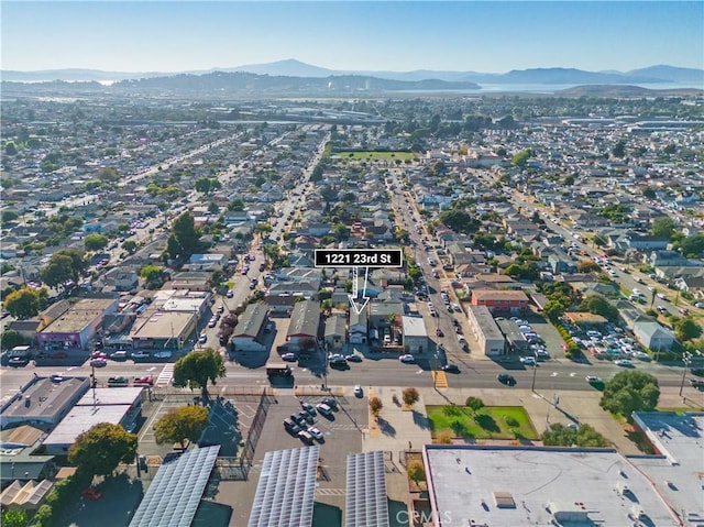 aerial view featuring a mountain view