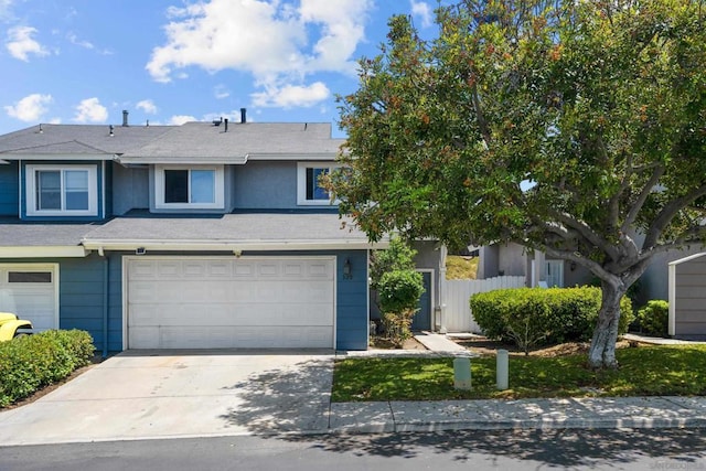 view of front of house featuring a garage