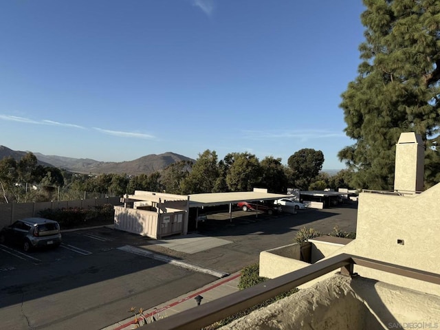 view of street with a mountain view