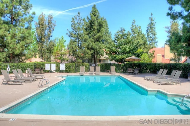 view of pool with a patio