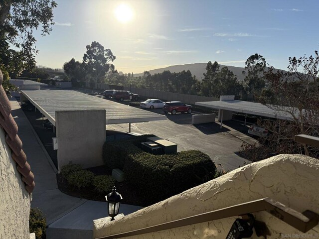 exterior space with a mountain view