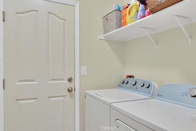 laundry room featuring independent washer and dryer