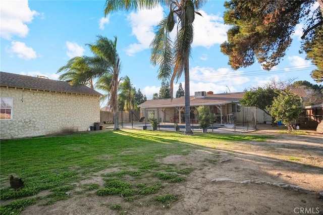 view of yard with a patio