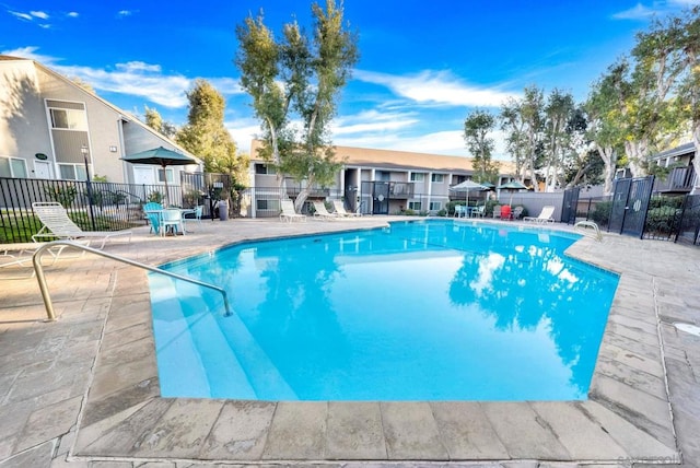 view of pool with a patio