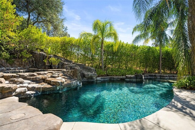 3252 Canyon Oaks, Chico, CA 95928 - view of swimming pool with pool water feature