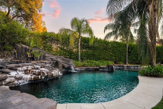 3252 Canyon Oaks, Chico, CA 95928 - pool at dusk with pool water feature