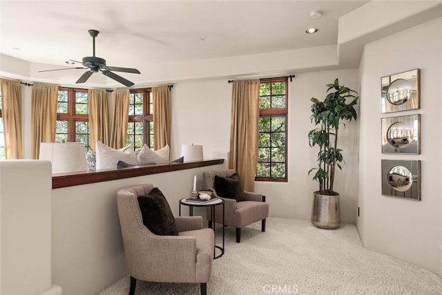 3252 Canyon Oaks, Chico, CA 95928 - living area with ceiling fan and light carpet