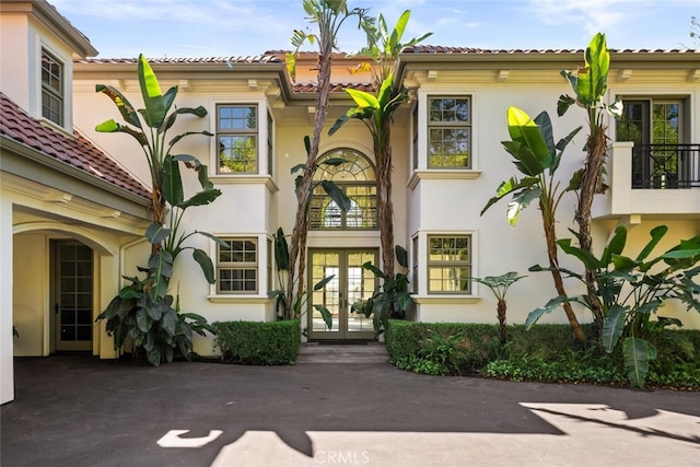 exterior space with french doors