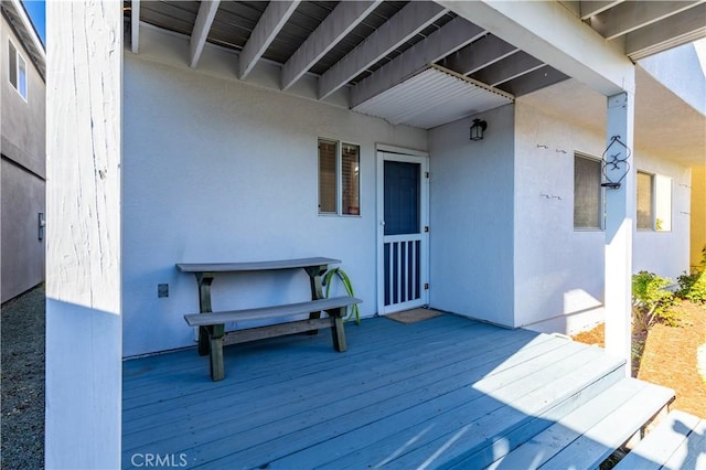 view of wooden deck