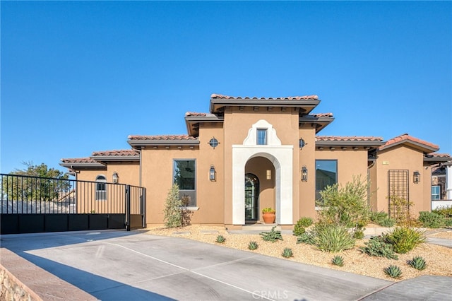 view of mediterranean / spanish house