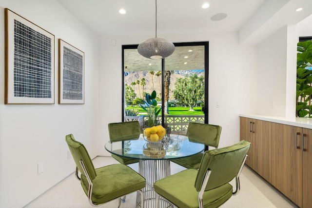 view of dining area