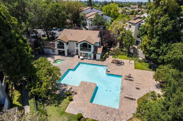 birds eye view of property