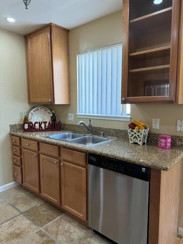 kitchen with sink and dishwasher