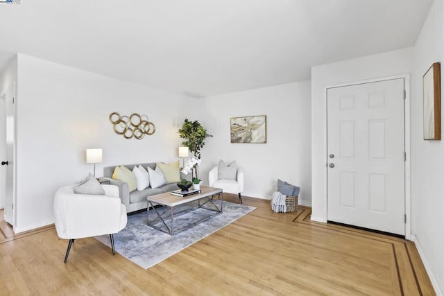 living room featuring wood-type flooring