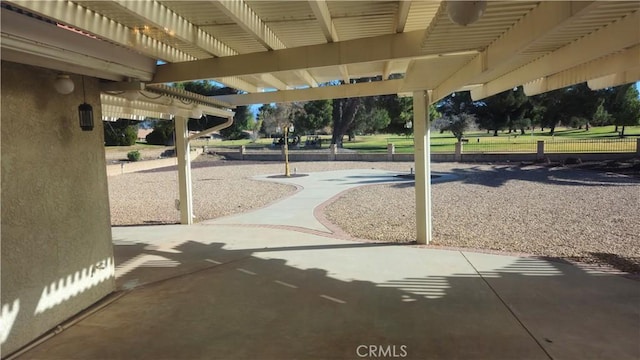 view of property's community featuring a pergola