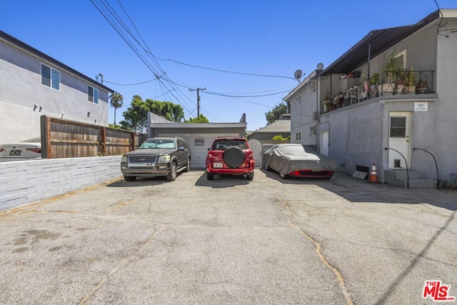 view of parking / parking lot