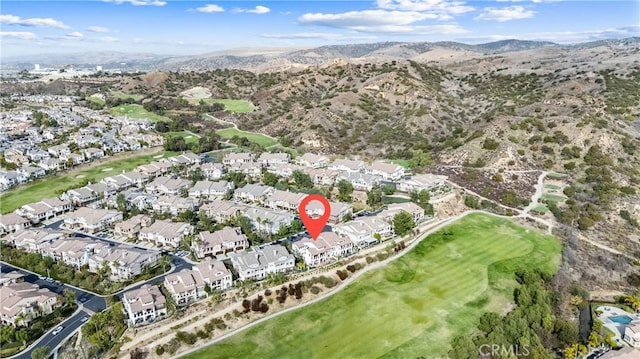 aerial view featuring a mountain view