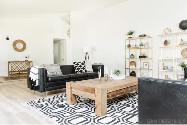 living room featuring light hardwood / wood-style floors