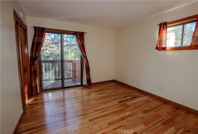 empty room featuring light hardwood / wood-style flooring