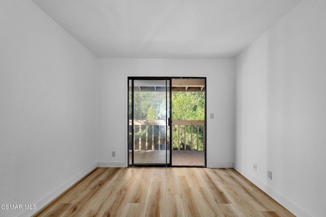 empty room featuring light hardwood / wood-style flooring