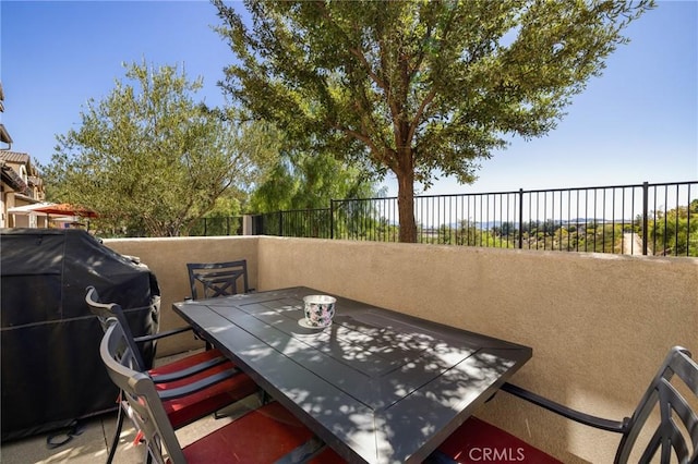 view of patio featuring area for grilling