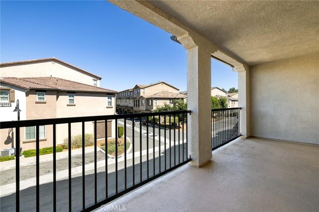 balcony featuring central AC