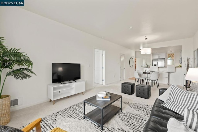 view of carpeted living room