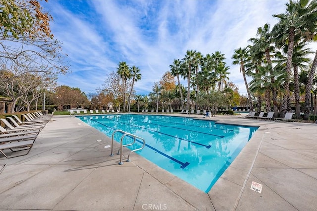 view of pool with a patio area